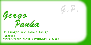 gergo panka business card